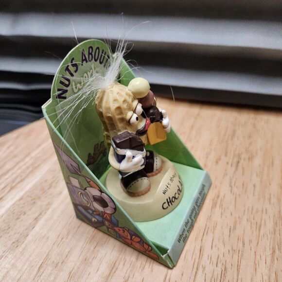 Nuts About Work Bobblehead – “Tough Eat Chocolate” Figurine, Desk Decor - Picture 3 of 8